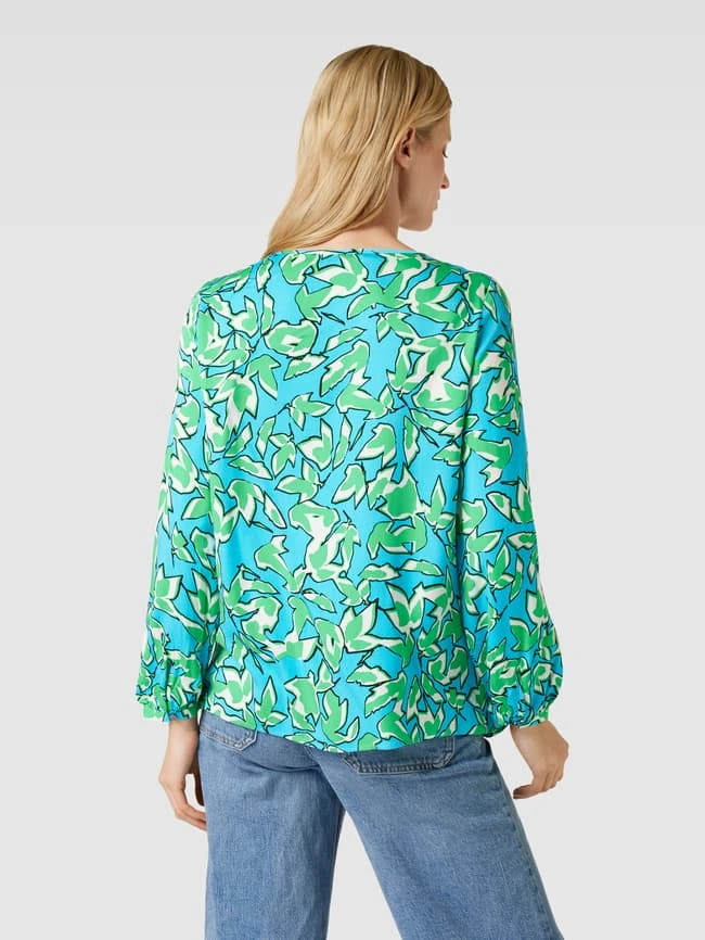 Comma Bluse Mit Schlüsselloch-Ausschnitt - Aqua Blau 7 Comma Bluse Mit Schlüsselloch-Ausschnitt - Aqua Blau – Bild 5