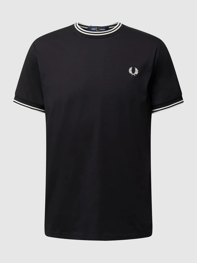 Fred Perry T-Shirt Mit Logo-Stickerei - Schwarz 4 Fred Perry T-Shirt Mit Logo-Stickerei - Schwarz – Bild 2