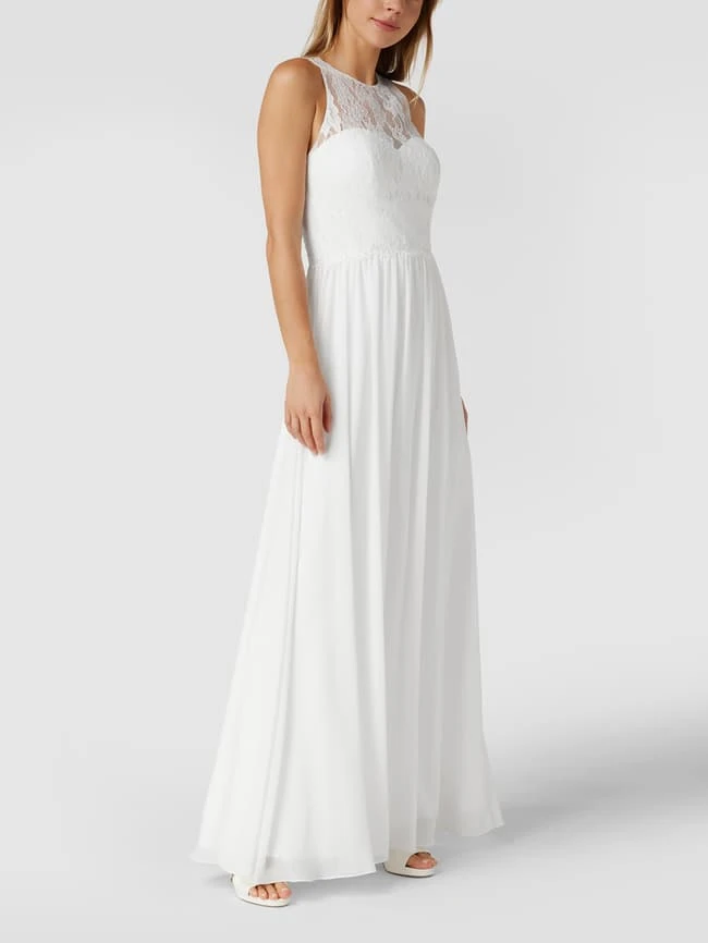 Mascara Abendkleid Mit Floralen Stickereien Und Zierperlen - Offwhite 3 Mascara Abendkleid Mit Floralen Stickereien Und Zierperlen - Offwhite