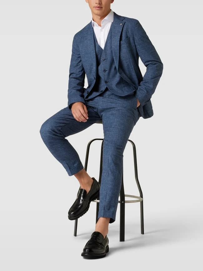 Strellson 2-Knopf-Sakko Mit Allover-Muster Modell 'Acon' - Royalblau 3 Strellson 2-Knopf-Sakko Mit Allover-Muster Modell 'Acon' - Royalblau