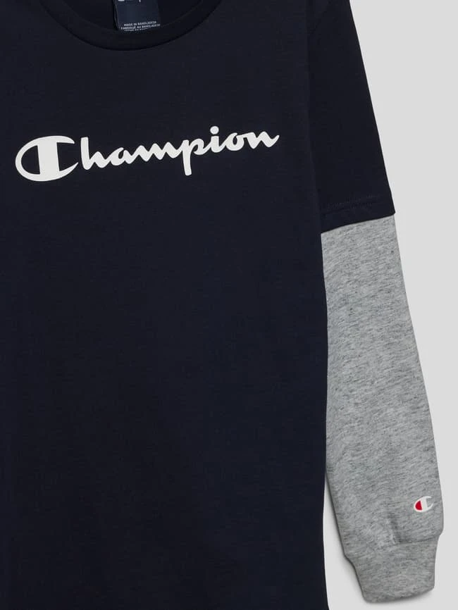 CHAMPION Longsleeve Mit Logo-Print - Marineblau 3 CHAMPION Longsleeve Mit Logo-Print - Marineblau