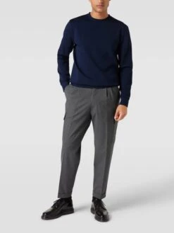 JOOP! Collection Sweatshirt Mit Logo-Patch - Marineblau