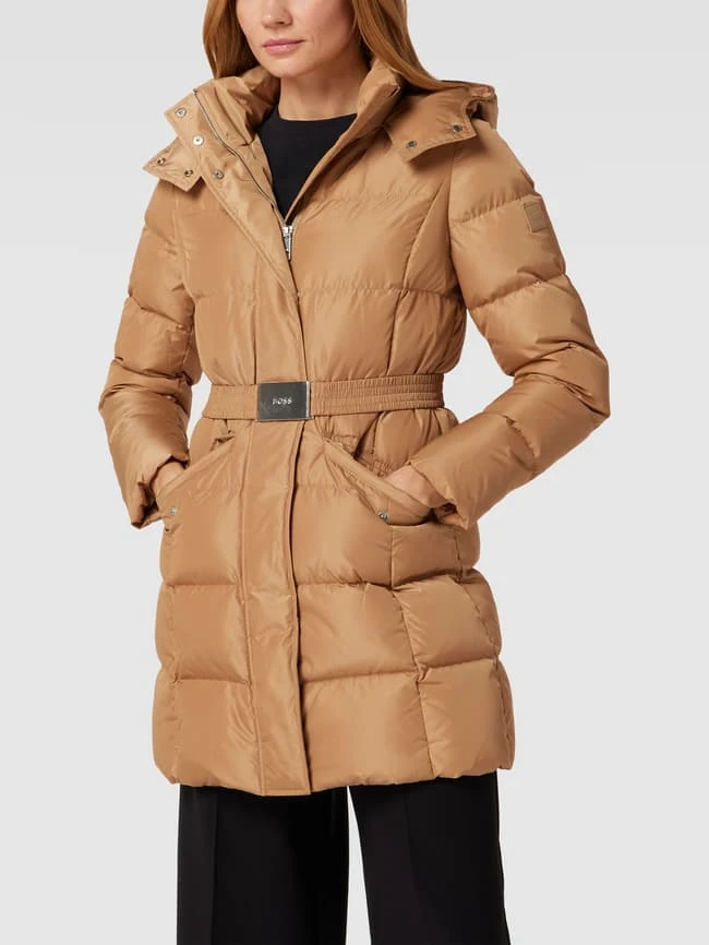 BOSS Daunenmantel Mit Gürtel Modell 'Patantan' - Camel 6 BOSS Daunenmantel Mit Gürtel Modell 'Patantan' - Camel – Bild 4