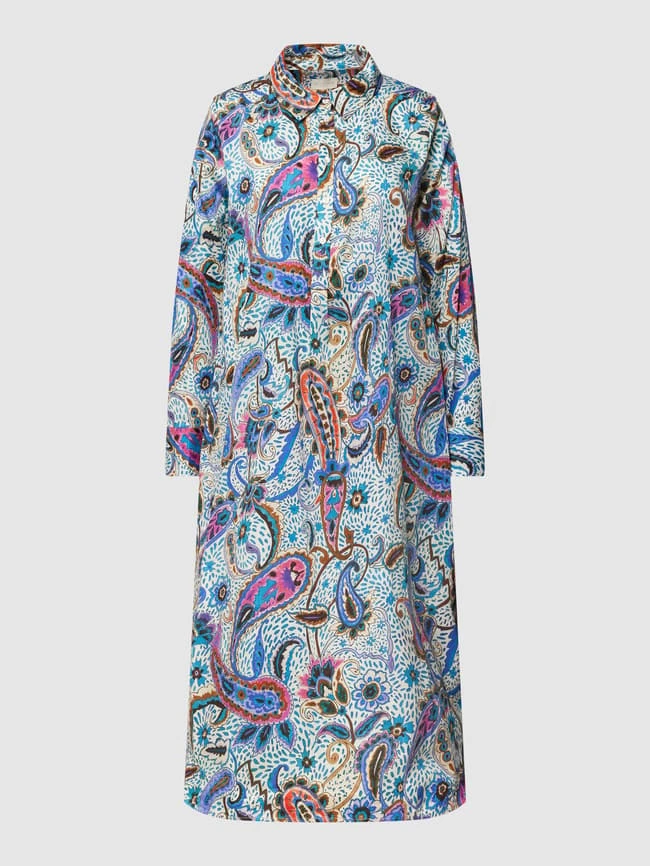 Milano Italy Kleid Mit Allover-Muster - Blau 4 Milano Italy Kleid Mit Allover-Muster - Blau – Bild 2