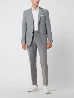 Pierre Cardin 2-Knopf-Sakko Mit Schurwoll-Anteil Modell 'Grant' - 'Futureflex' - Hellgrau