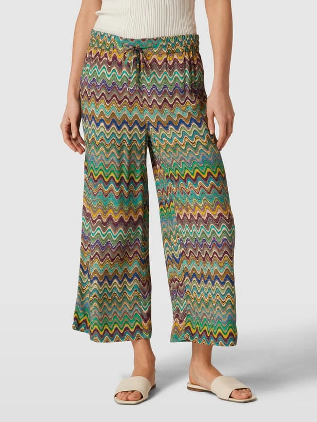 Christian Berg Woman Culotte Aus Reiner Viskose Mit Allover-Muster - Olivgrün 6 Christian Berg Woman Culotte Aus Reiner Viskose Mit Allover-Muster - Olivgrün – Bild 4