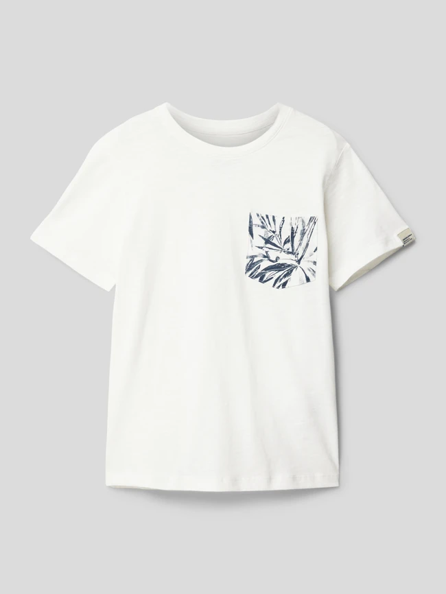 Jack & Jones T-Shirt Aus Baumwolle Mit Label-Detail Modell 'CRAYON' - Offwhite 3 Jack & Jones T-Shirt Aus Baumwolle Mit Label-Detail Modell 'CRAYON' - Offwhite