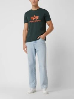 Alpha Industries T-Shirt Mit Label-Print Modell 'BASIC' - Bottle