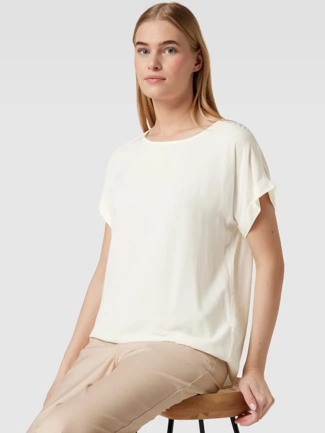 Montego Blusenshirt Aus Reiner Viskose Mit Kellerfalte - Offwhite 5 Montego Blusenshirt Aus Reiner Viskose Mit Kellerfalte - Offwhite – Bild 3