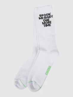 Cheerio Socken Mit Stretch-Anteil Im 2er-Pack Modell 'Words Of Wisdom' - Weiß
