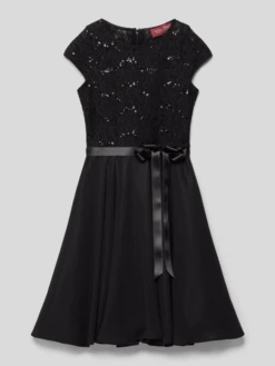 G.O.L. Kleid Mit Spitzenbesatz - Schwarz