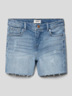 Only Jeansshorts Mit Label-Patch Modell 'PHINE' - Blau
