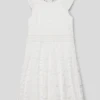 Happy Girls Kleid Mit Ziersteinbesatz - Ecru