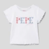 Pepe Jeans T-Shirt Mit Label-Print Modell 'NATALIE' - Weiß