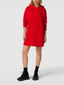 BOSS Orange Sweatkleid Mit Label-Print Modell 'Ezas' - Hellrot