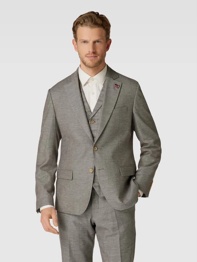 Atelier Torino 2-Knopf-Sakko Mit Zierbesatz - Mittelgrau 6 Atelier Torino 2-Knopf-Sakko Mit Zierbesatz - Mittelgrau – Bild 4