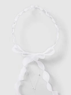 Weise Gesteck Mit Kamm - Weiß