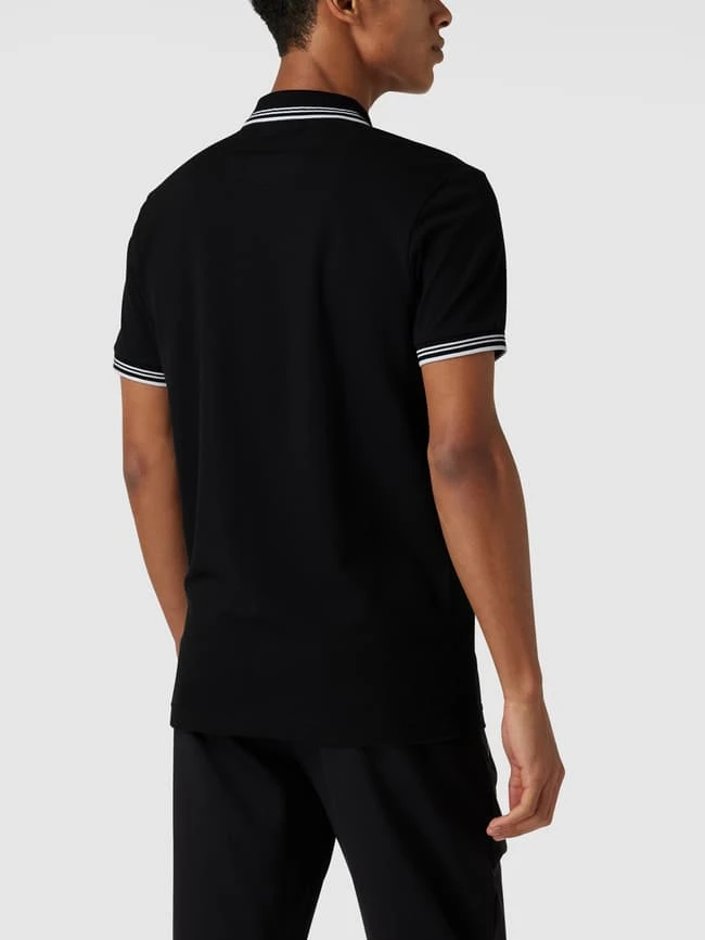BOSS Green Slim Fit Poloshirt Mit Kontraststreifen Modell 'Paul Curved' - Schwarz 7 BOSS Green Slim Fit Poloshirt Mit Kontraststreifen Modell 'Paul Curved' - Schwarz – Bild 5