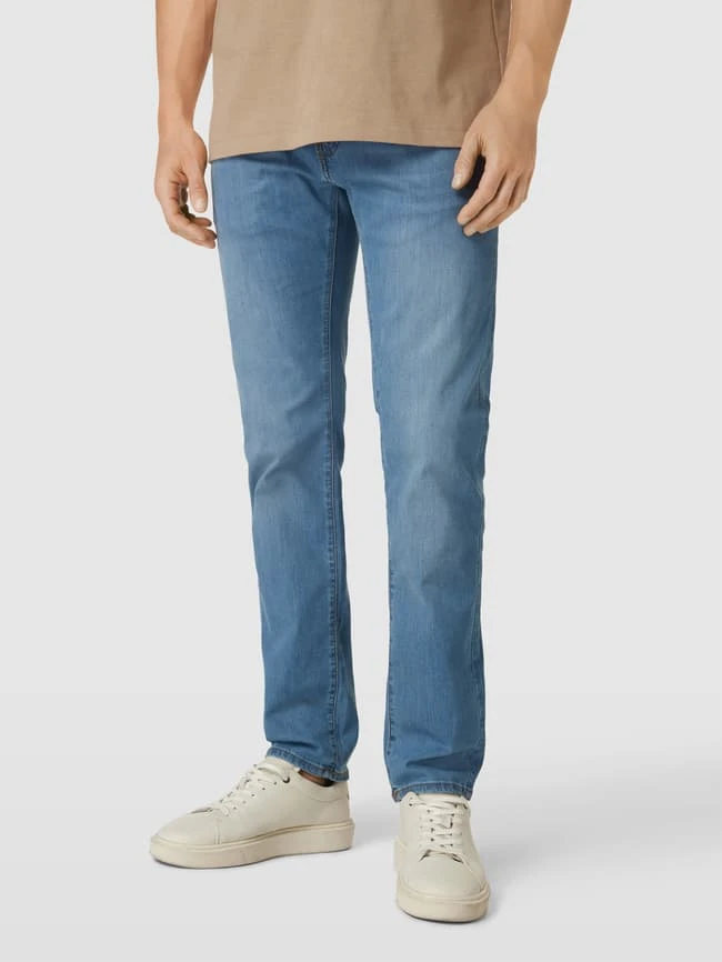Pierre Cardin Tapered Fit Jeans Aus Baumwolle Mit Label-Patch Modell 'Lyon' - Hellblau 6 Pierre Cardin Tapered Fit Jeans Aus Baumwolle Mit Label-Patch Modell 'Lyon' - Hellblau – Bild 4