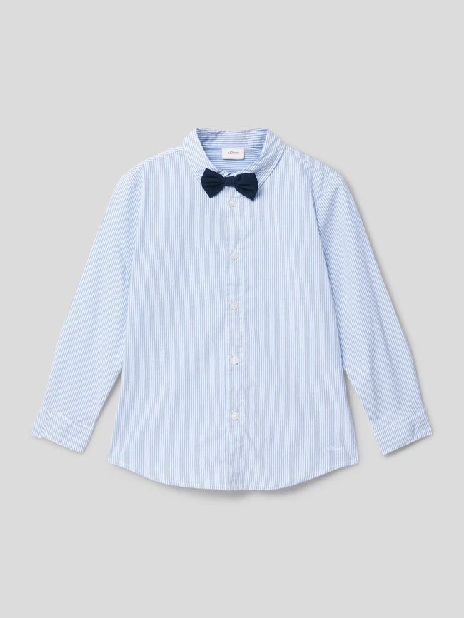 S.Oliver RED LABEL Hemd Mit Abnehmbarer Fliege - Bleu 3 S.Oliver RED LABEL Hemd Mit Abnehmbarer Fliege - Bleu