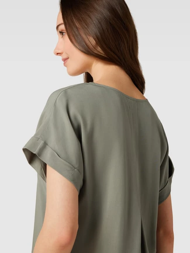 Montego Blusenshirt Aus Reiner Viskose Mit Kellerfalte - Schilf 5 Montego Blusenshirt Aus Reiner Viskose Mit Kellerfalte - Schilf – Bild 3