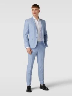 HUGO 2-Knopf-Sakko Mit Allover-Muster Modell 'Arti' - Bleu