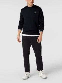 Fred Perry Sweatshirt Mit Logo-Stickerei - Dunkelblau