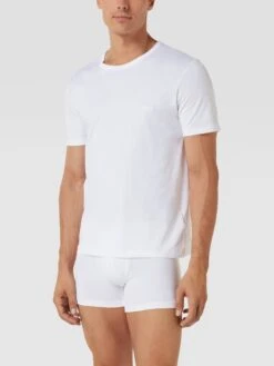 BOSS T-Shirt Mit Label-Stitching Im 3er-Pack Modell 'Classic' - Weiß