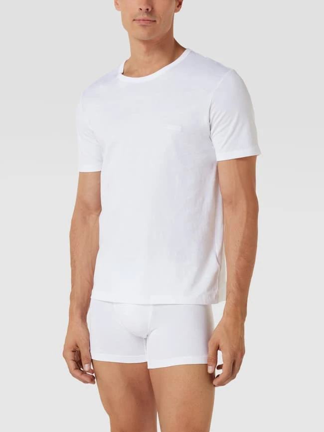 BOSS T-Shirt Mit Label-Stitching Im 3er-Pack Modell 'Classic' - Weiß 3 BOSS T-Shirt Mit Label-Stitching Im 3er-Pack Modell 'Classic' - Weiß