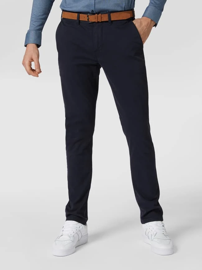 MCNEAL Chino Mit Stretch-Anteil Und Gürtel - Marineblau 6 MCNEAL Chino Mit Stretch-Anteil Und Gürtel - Marineblau – Bild 4