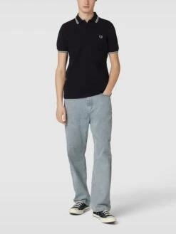 Fred Perry Poloshirt Mit Logo-Stickerei Modell 'FRED' - Schwarz