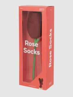 Eat My Socks Socken Mit Glitter-Effekt Modell "Rose“ - Rot
