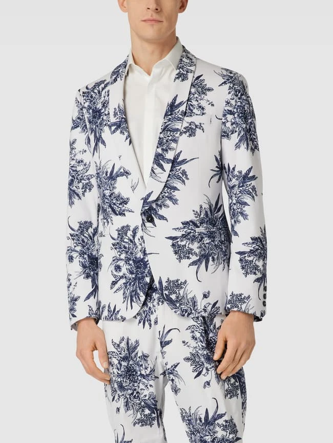 Drykorn 1-Knopf-Sakko Mit Allover-Print Modell 'Bellac' - Weiß 6 Drykorn 1-Knopf-Sakko Mit Allover-Print Modell 'Bellac' - Weiß – Bild 4