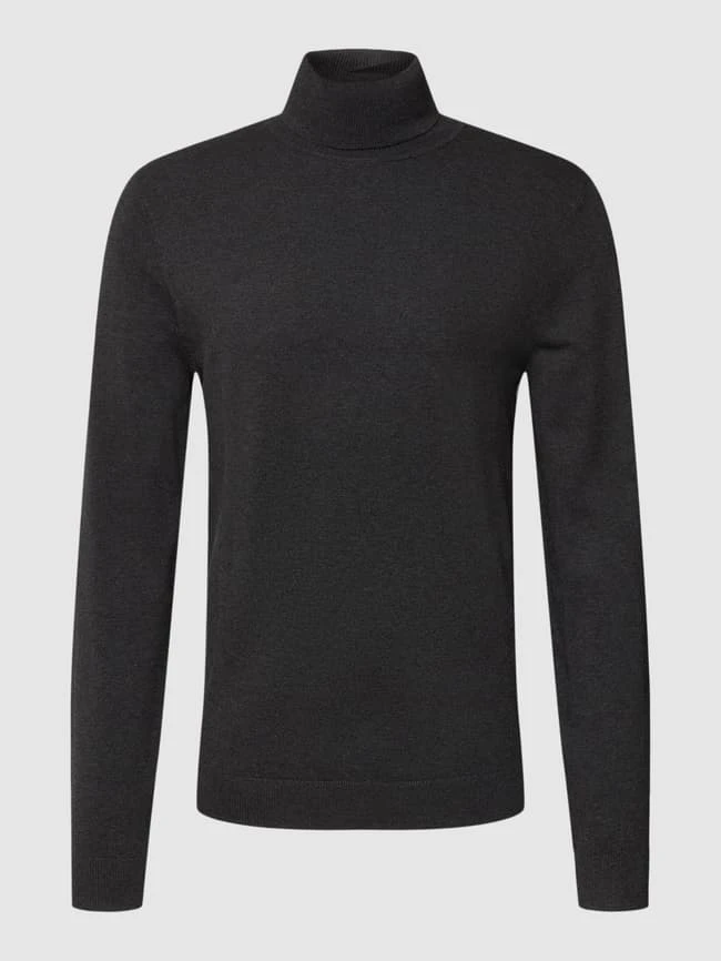 MCNEAL Longsleeve Mit Geripptem Rollkragen - Dunkelgrau Meliert 4 MCNEAL Longsleeve Mit Geripptem Rollkragen - Dunkelgrau Meliert – Bild 2