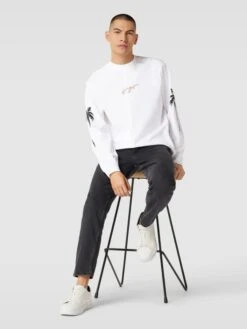 HUGO Sweatshirt Mit Rundhalsausschnitt Modell 'Damazonas' - Weiß