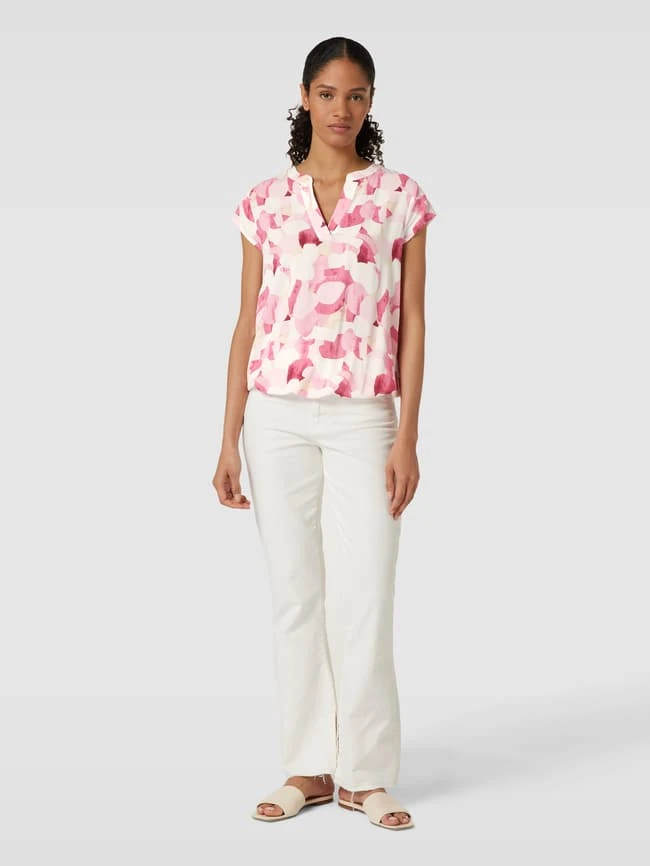 Tom Tailor Blusenshirt Mit Allover-Muster Aus Reiner Viskose - Rosa 3 Tom Tailor Blusenshirt Mit Allover-Muster Aus Reiner Viskose - Rosa