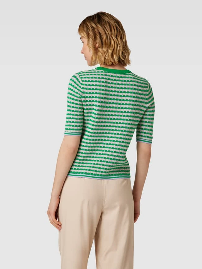 Jake*s Collection T-Shirt Aus Viskose-Mix Mit Allover-Muster - Apfelgrün 7 Jake*s Collection T-Shirt Aus Viskose-Mix Mit Allover-Muster - Apfelgrün – Bild 5