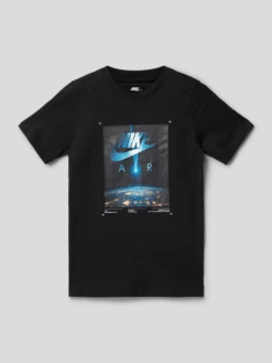 Nike T-Shirt Mit Label-Print - Schwarz