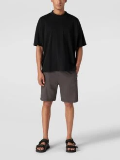 REVIEW Leinenshorts Mit Tunnelzug - Mittelgrau