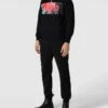 HUGO Sweatshirt Mit Logo-Print Modell 'Doonrise' - Schwarz