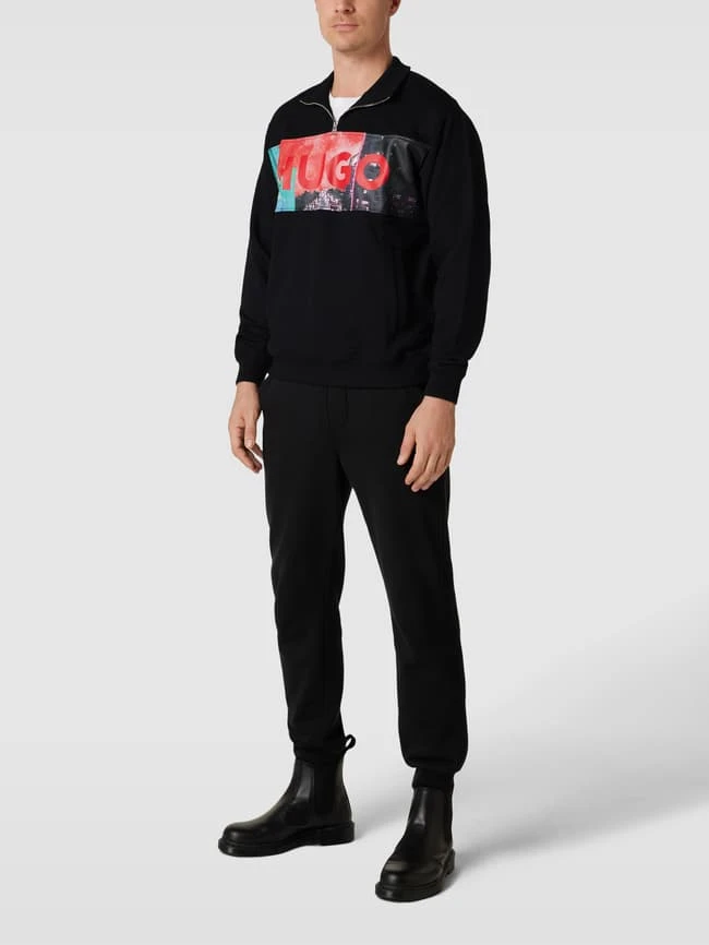 HUGO Sweatshirt Mit Logo-Print Modell 'Doonrise' - Schwarz 3 HUGO Sweatshirt Mit Logo-Print Modell 'Doonrise' - Schwarz