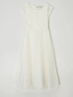 Une Hautre Couture Kommunionskleid Aus Spitze Und Tüll - Offwhite