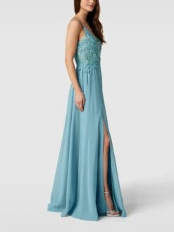 Luxuar Abendkleid Mit Zierbesatz - Bleu