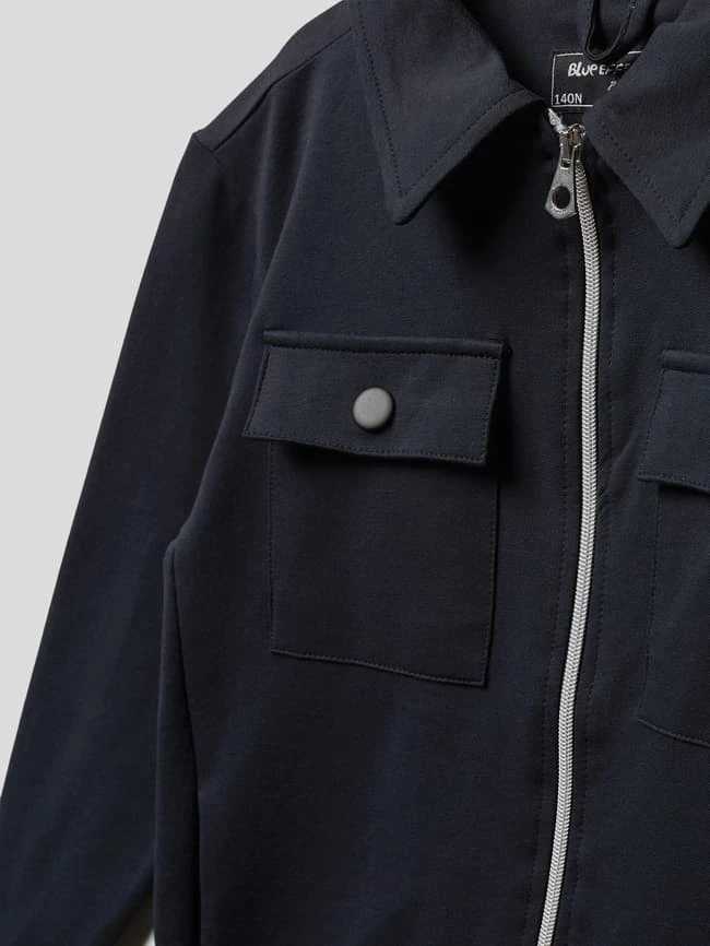 Blue Effect Hemdjacke Mit Reißverschluss - Marineblau 4 Blue Effect Hemdjacke Mit Reißverschluss - Marineblau – Bild 2