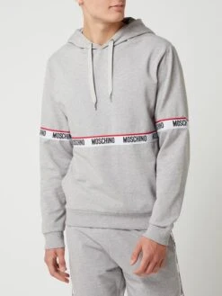 Moschino Swim + Underwear Hoodie Mit Logo-Streifen - Mittelgrau Meliert -Beliebt Bekleidungsgeschäft 891jaiik8t2kocpg851kmjia8d948iaba945aii3853jadhm9d9lahq9al952ki68934cl2e84skcha58l3j8dpg61gm4or26gp3iohk71j6cob4c8q66dppcksm8ohn6di3ac0