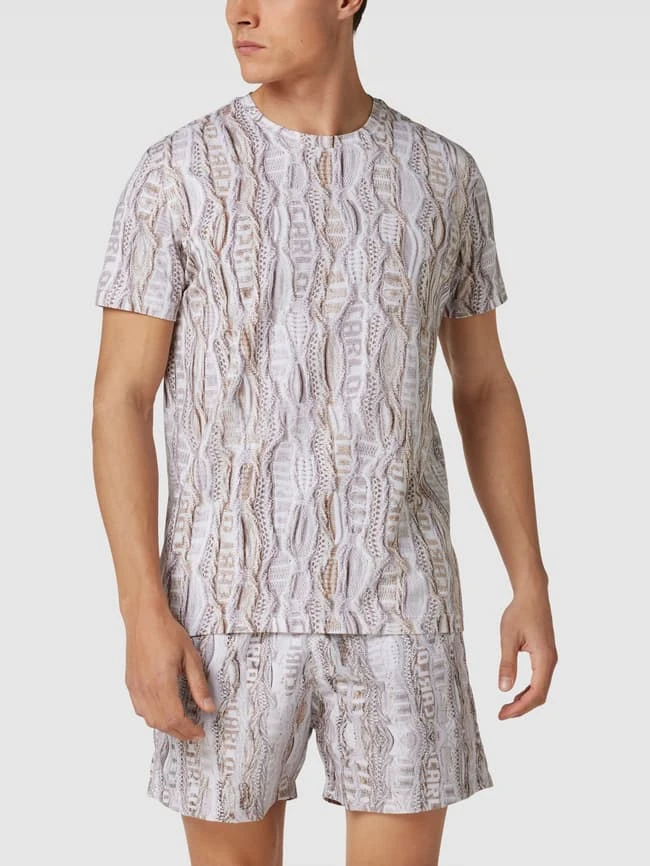 CARLO COLUCCI T-Shirt Mit Allover-Muster - Beige 6 CARLO COLUCCI T-Shirt Mit Allover-Muster - Beige – Bild 4