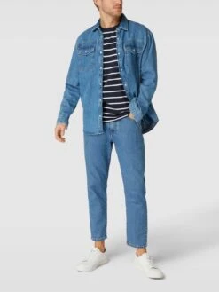 Christian Berg Men T-Shirt Mit Streifenmuster - Marineblau