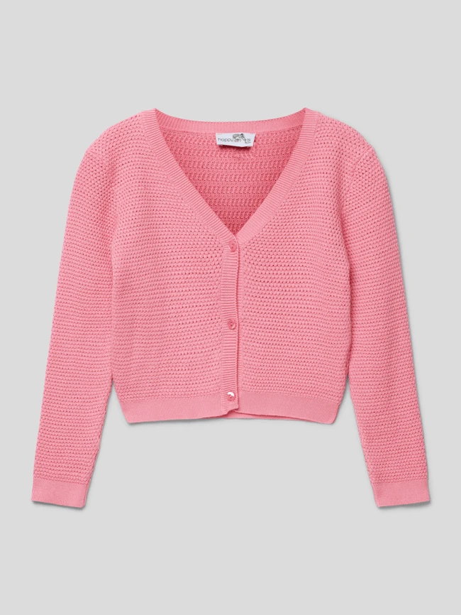 Happy Girls Cropped Strickjacke Mit Knopfleiste - Pink 3 Happy Girls Cropped Strickjacke Mit Knopfleiste - Pink