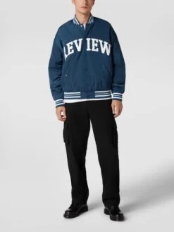 REVIEW College-Jacke Mit Label-Stitching - Marineblau