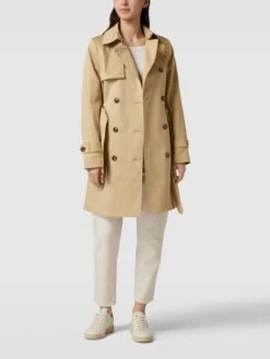Jake*s Collection Mantel Mit Gürtel - Sand